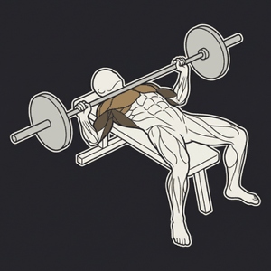 Bench press, bar on chest